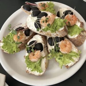 Брускета з креветками 60 гр